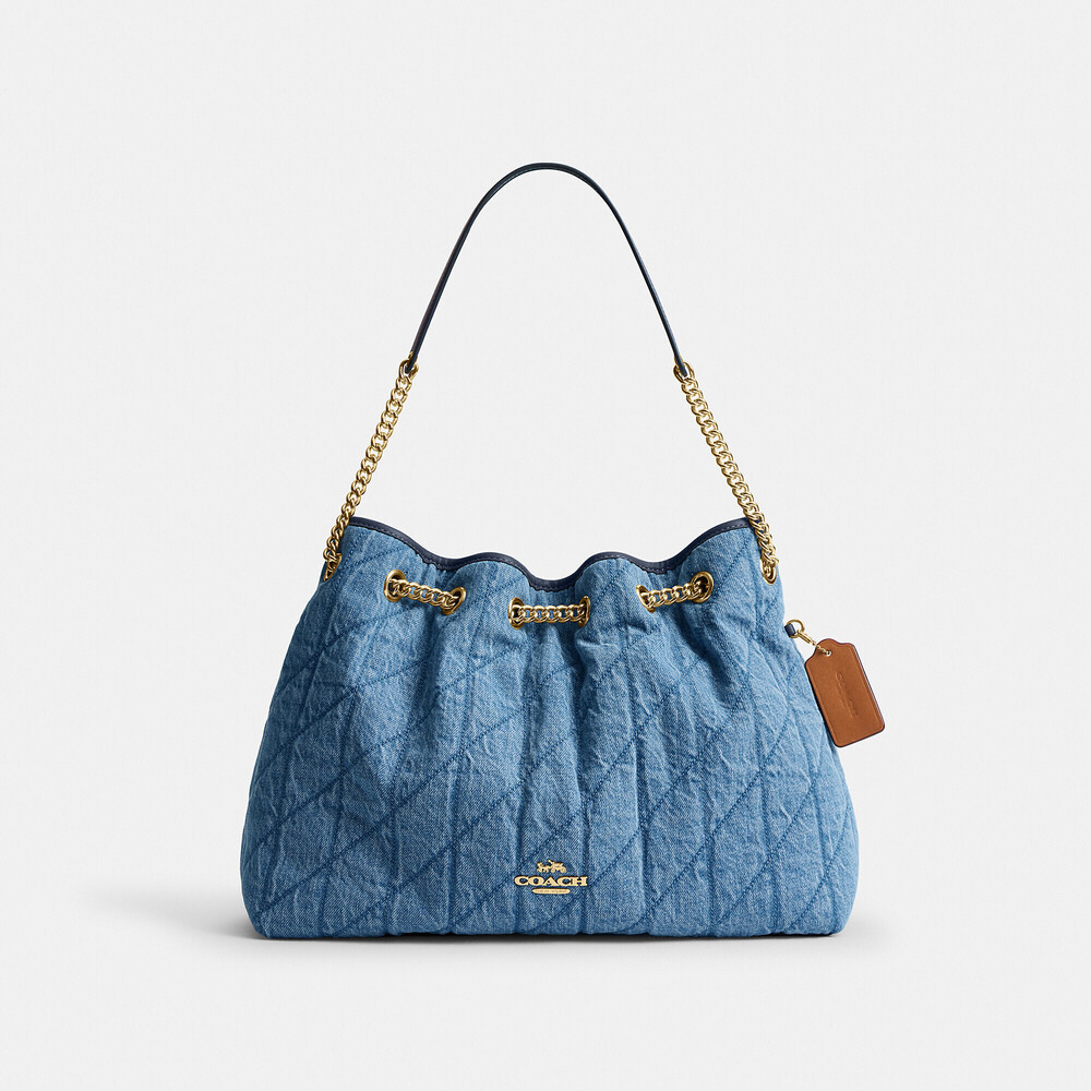 Coach Outlet Evelyn Shoulder Bag In Regenerative Cotton With Quilting